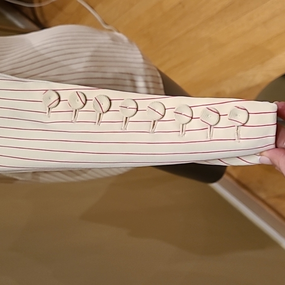 Jean Paul Gautier creme blazer with red pinstripes Vintage and gorgeous - Picture 7 of 12